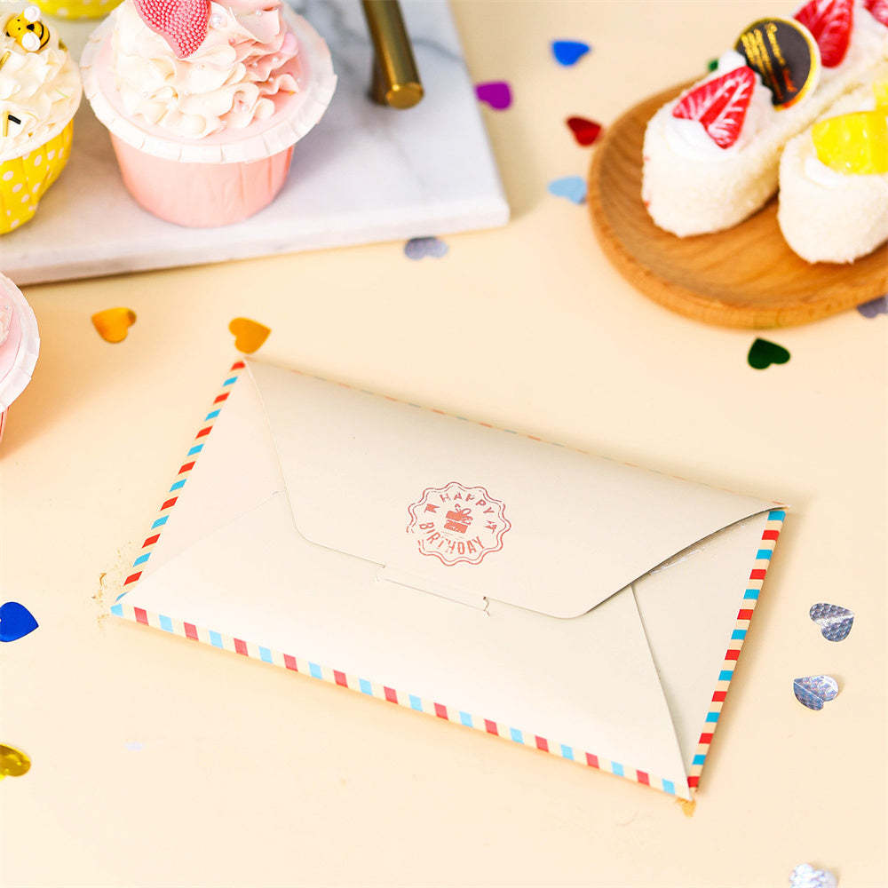 Personalisieren Sie Die Überraschungs-konfetti-karte Zum Geburtstag Mit Einer Explodierenden Box-karte. Benutzerdefinierte Foto-3d-pop-up-grußkarte - DePhotoBoxer