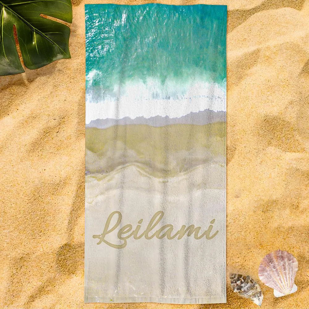 Personalisiertes Handtuch Mit Gravur Des Namens Colorful-leilami