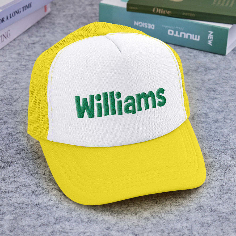 Benutzerdefinierte Trucker-mütze Mit Puff-print, Personalisierte Namens-trucker-mütze Aus Schaumstoff Für Erwachsene - DePhotoBoxer