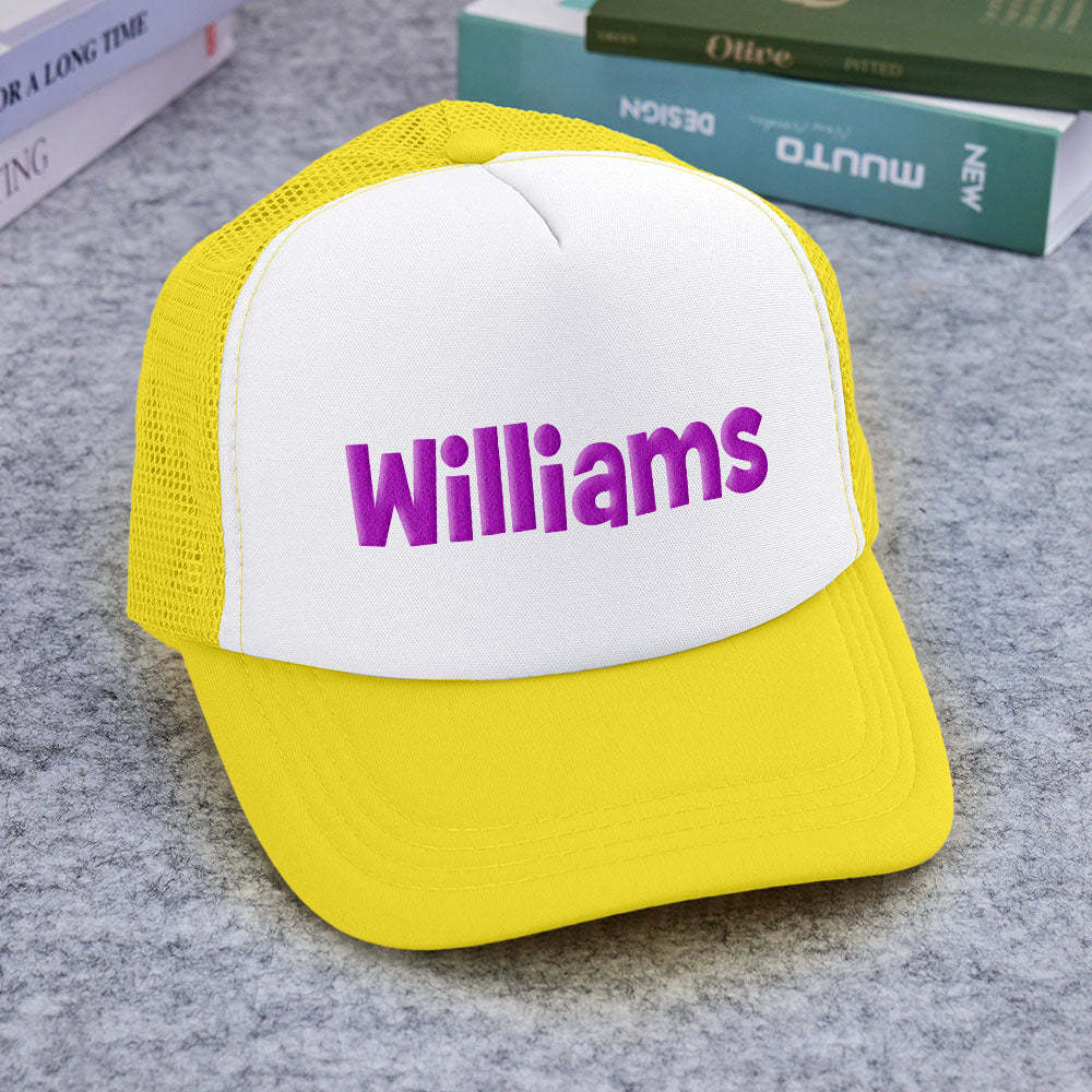 Benutzerdefinierte Trucker-mütze Mit Puff-print, Personalisierte Namens-trucker-mütze Aus Schaumstoff Für Erwachsene - DePhotoBoxer