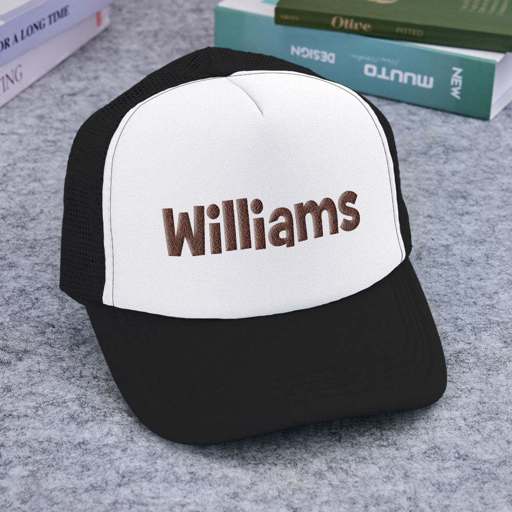 Benutzerdefinierte Trucker-mütze Mit Puff-print, Personalisierte Namens-trucker-mütze Aus Schaumstoff Für Erwachsene - DePhotoBoxer