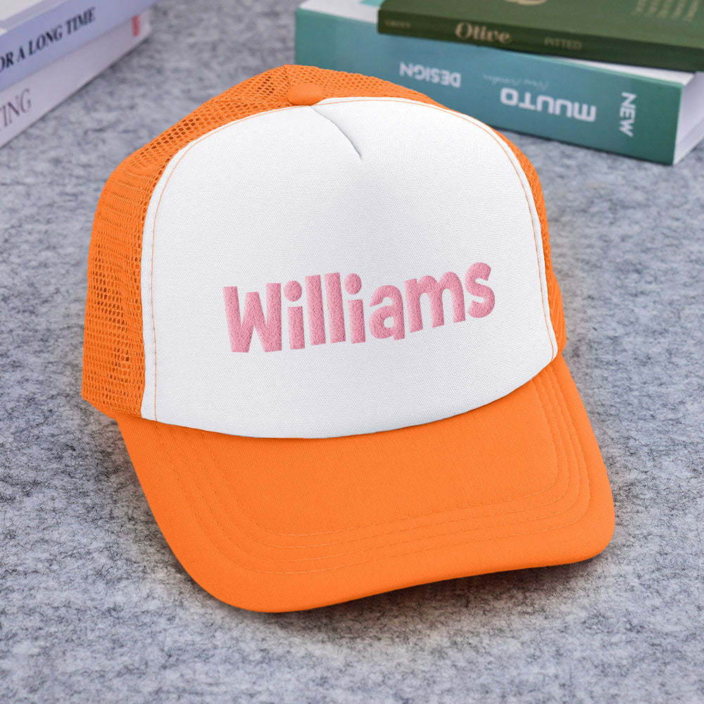 Benutzerdefinierte Trucker-mütze Mit Puff-print, Personalisierte Namens-trucker-mütze Aus Schaumstoff Für Erwachsene - DePhotoBoxer
