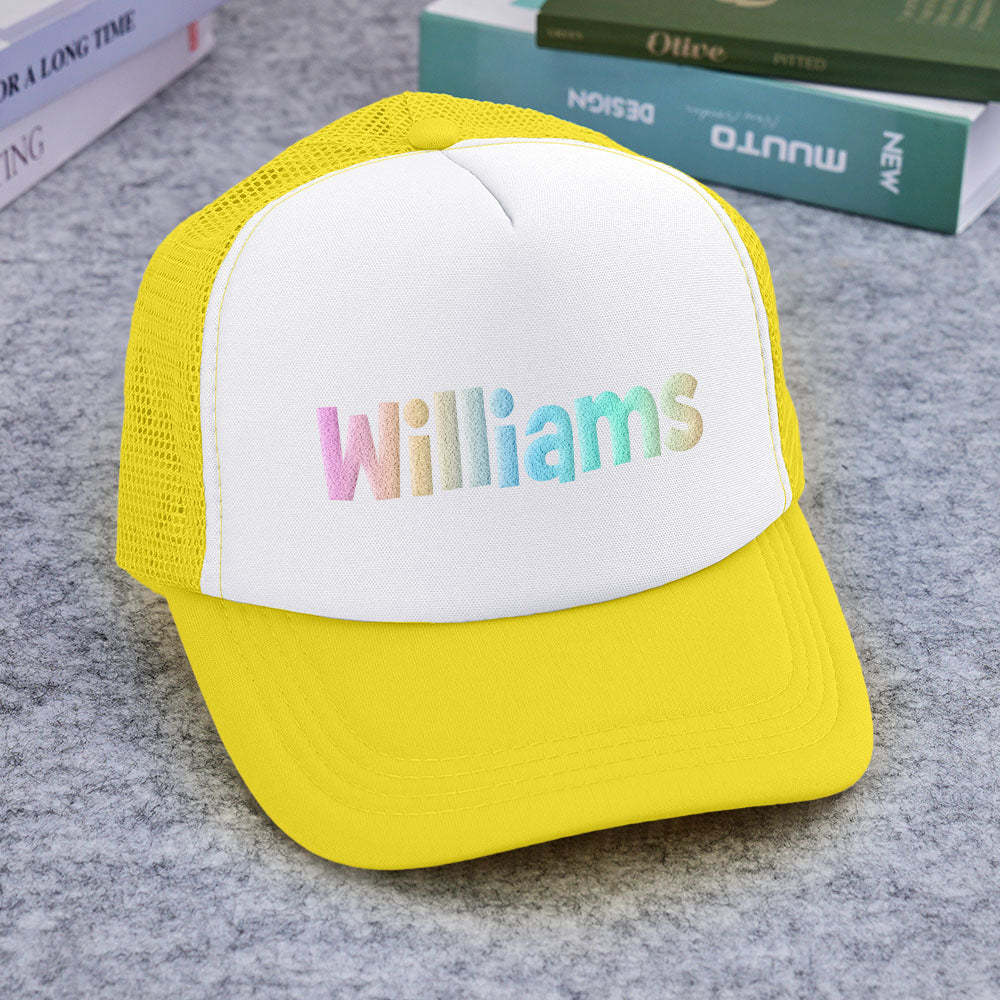 Benutzerdefinierte Trucker-mütze Mit Puff-print, Personalisierte Namens-trucker-mütze Aus Schaumstoff Für Erwachsene - DePhotoBoxer