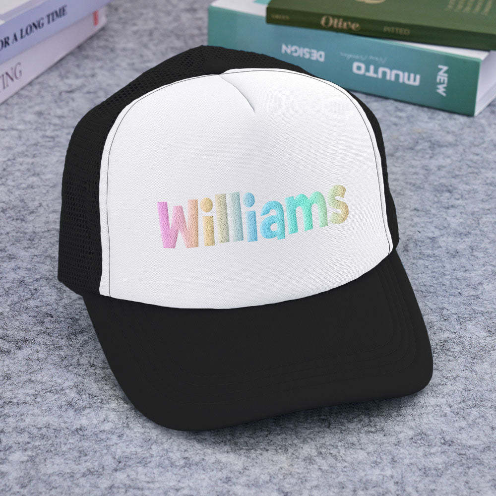 Benutzerdefinierte Trucker-mütze Mit Puff-print, Personalisierte Namens-trucker-mütze Aus Schaumstoff Für Erwachsene - DePhotoBoxer