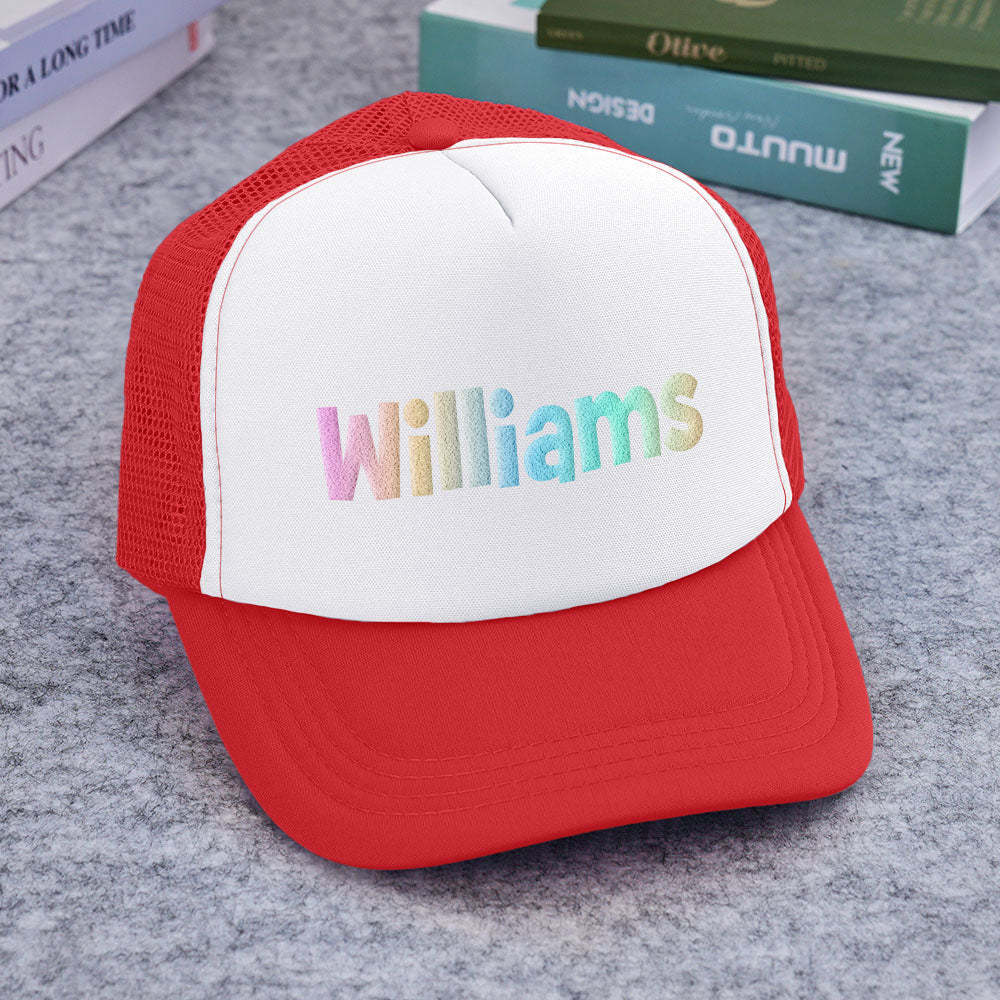 Benutzerdefinierte Trucker-mütze Mit Puff-print, Personalisierte Namens-trucker-mütze Aus Schaumstoff Für Erwachsene - DePhotoBoxer