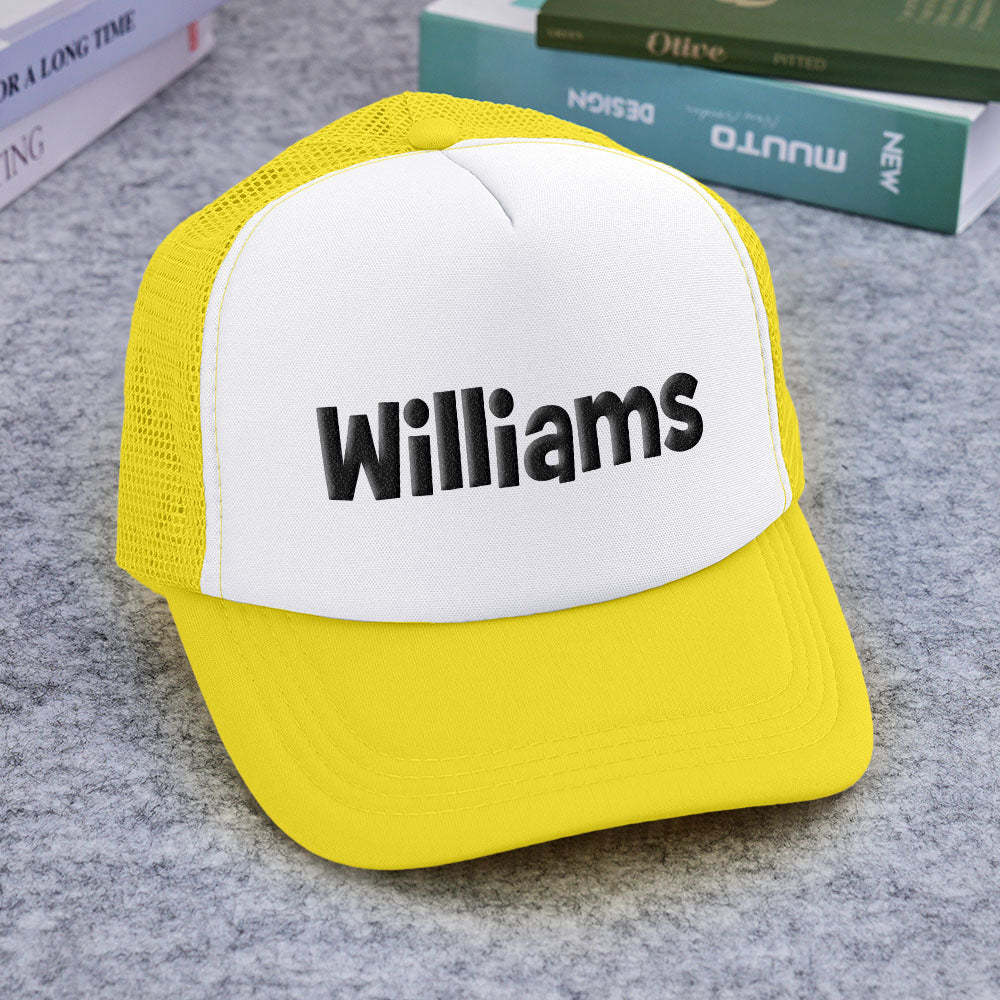 Benutzerdefinierte Trucker-mütze Mit Puff-print, Personalisierte Namens-trucker-mütze Aus Schaumstoff Für Erwachsene - DePhotoBoxer