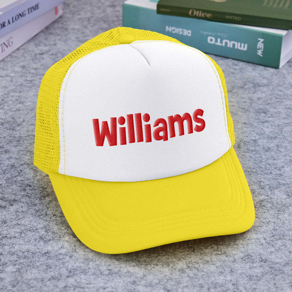 Benutzerdefinierte Trucker-mütze Mit Puff-print, Personalisierte Namens-trucker-mütze Aus Schaumstoff Für Erwachsene - DePhotoBoxer