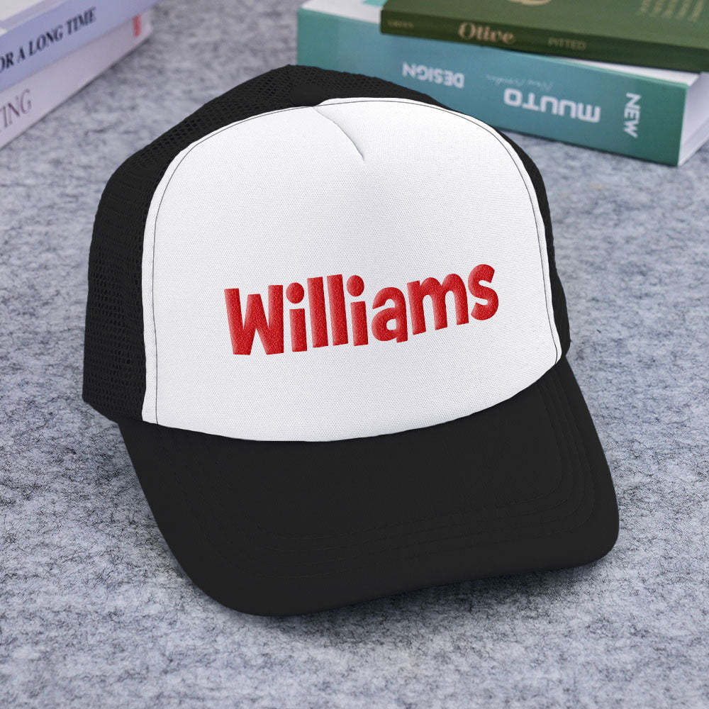 Benutzerdefinierte Trucker-mütze Mit Puff-print, Personalisierte Namens-trucker-mütze Aus Schaumstoff Für Erwachsene - DePhotoBoxer
