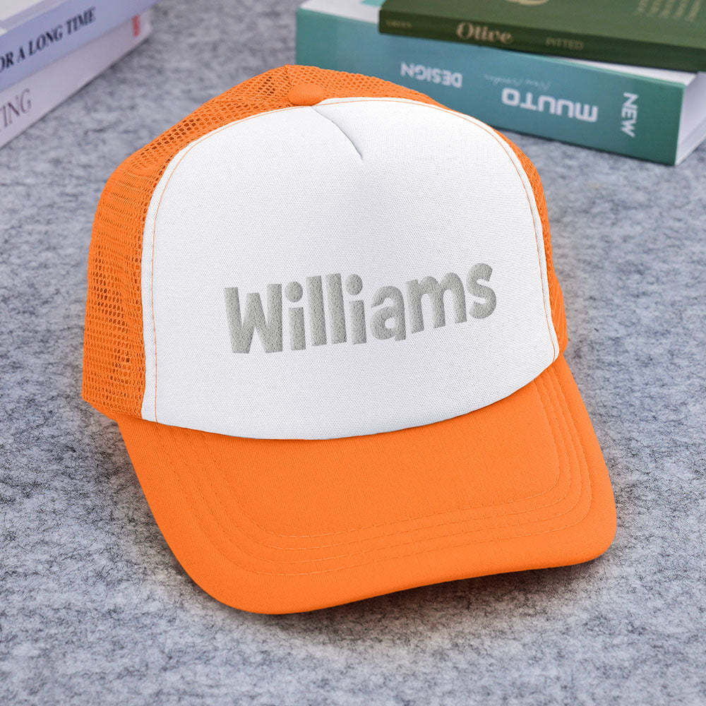 Benutzerdefinierte Trucker-mütze Mit Puff-print, Personalisierte Namens-trucker-mütze Aus Schaumstoff Für Erwachsene - DePhotoBoxer