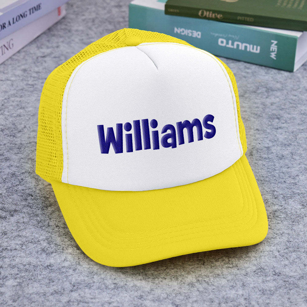 Benutzerdefinierte Trucker-mütze Mit Puff-print, Personalisierte Namens-trucker-mütze Aus Schaumstoff Für Erwachsene - DePhotoBoxer