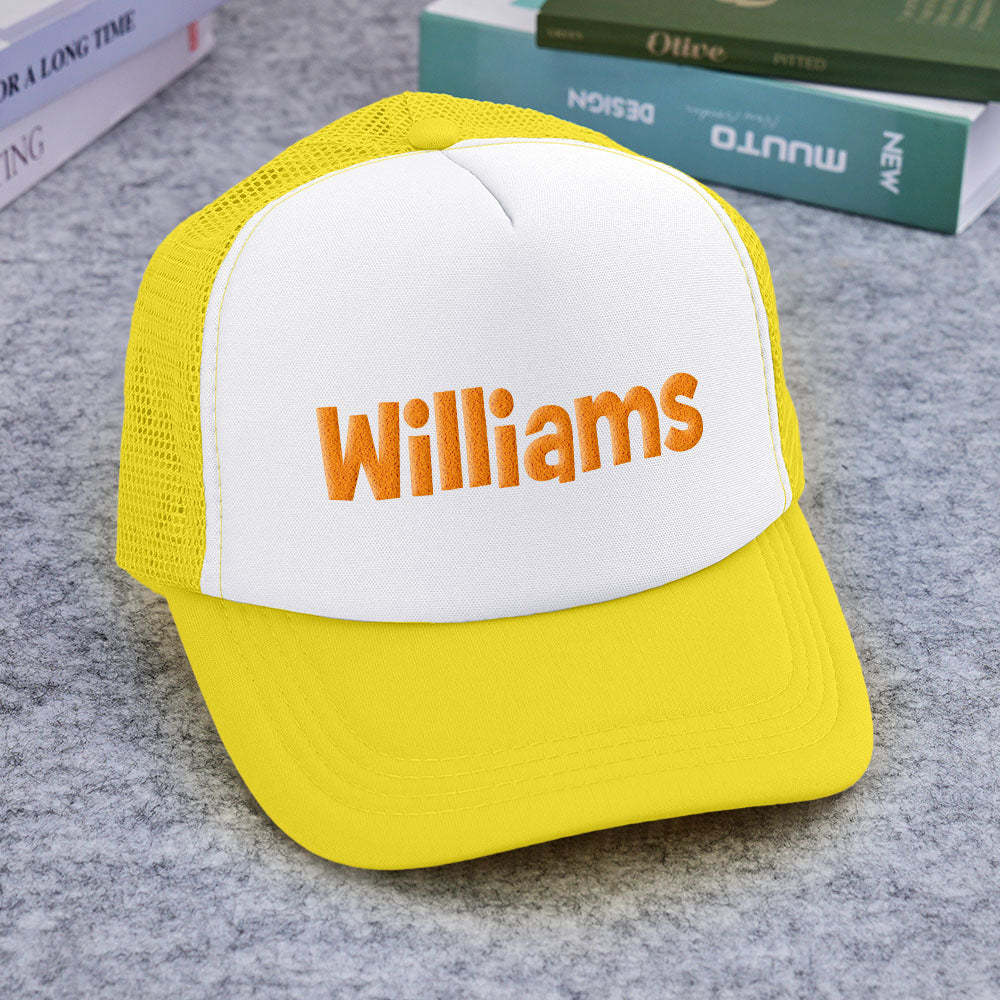Benutzerdefinierte Trucker-mütze Mit Puff-print, Personalisierte Namens-trucker-mütze Aus Schaumstoff Für Erwachsene - DePhotoBoxer