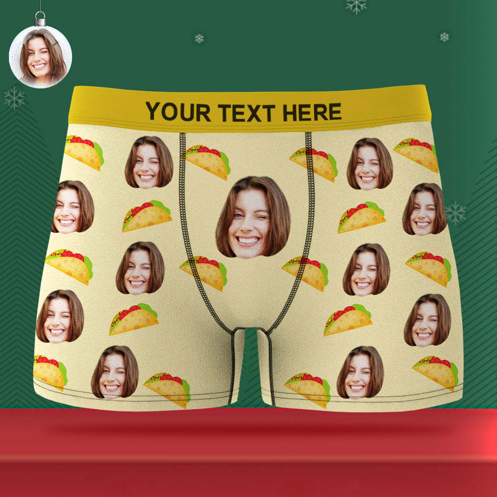 Benutzerdefinierte Gesicht Männer Boxer Unterwäsche Personalisierte Lustige Kurze Geschenk Für Ihn - DePhotoBoxer