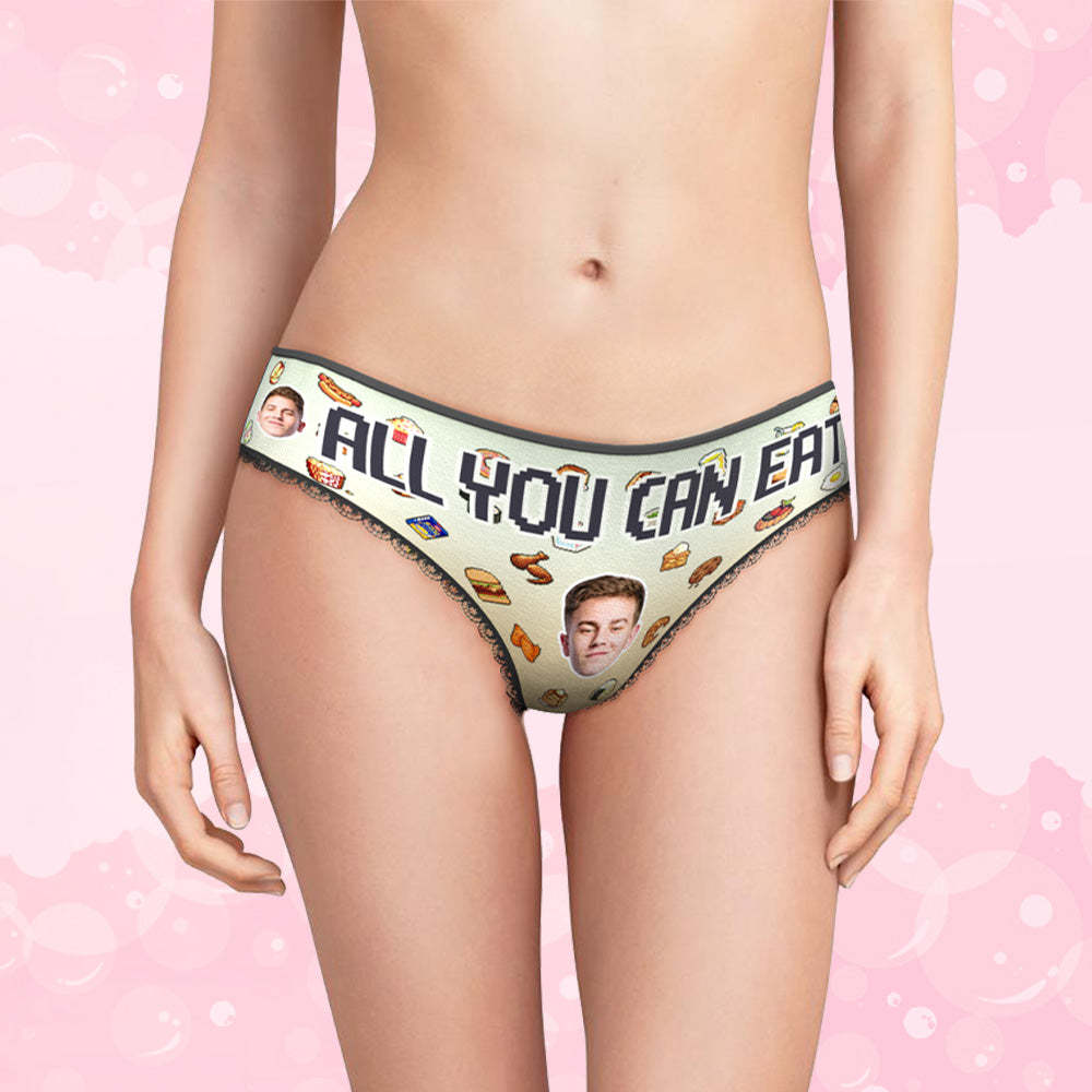 Benutzerdefinierte Gesichtshöschen, Personalisierte Damen-unterwäsche, Slips, Unterhosen, Valentinstagsgeschenk Für Sie - DePhotoBoxer