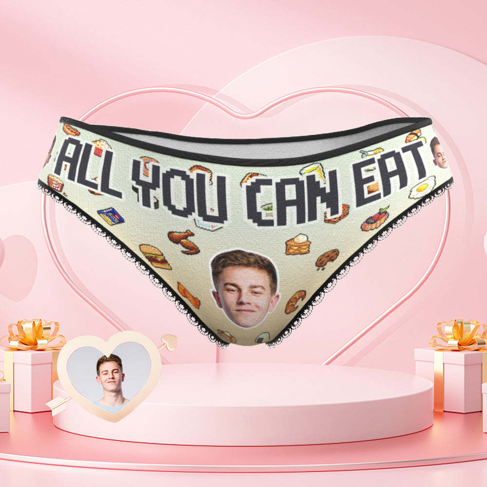 Benutzerdefinierte Gesichtshöschen, Personalisierte Damen-unterwäsche, Slips, Unterhosen, Valentinstagsgeschenk Für Sie - DePhotoBoxer
