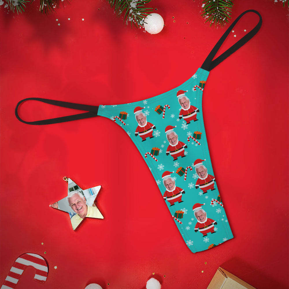 Custom Face Christmas Damen Tanga Tanga Weihnachtsgeschenke - DePhotoBoxer