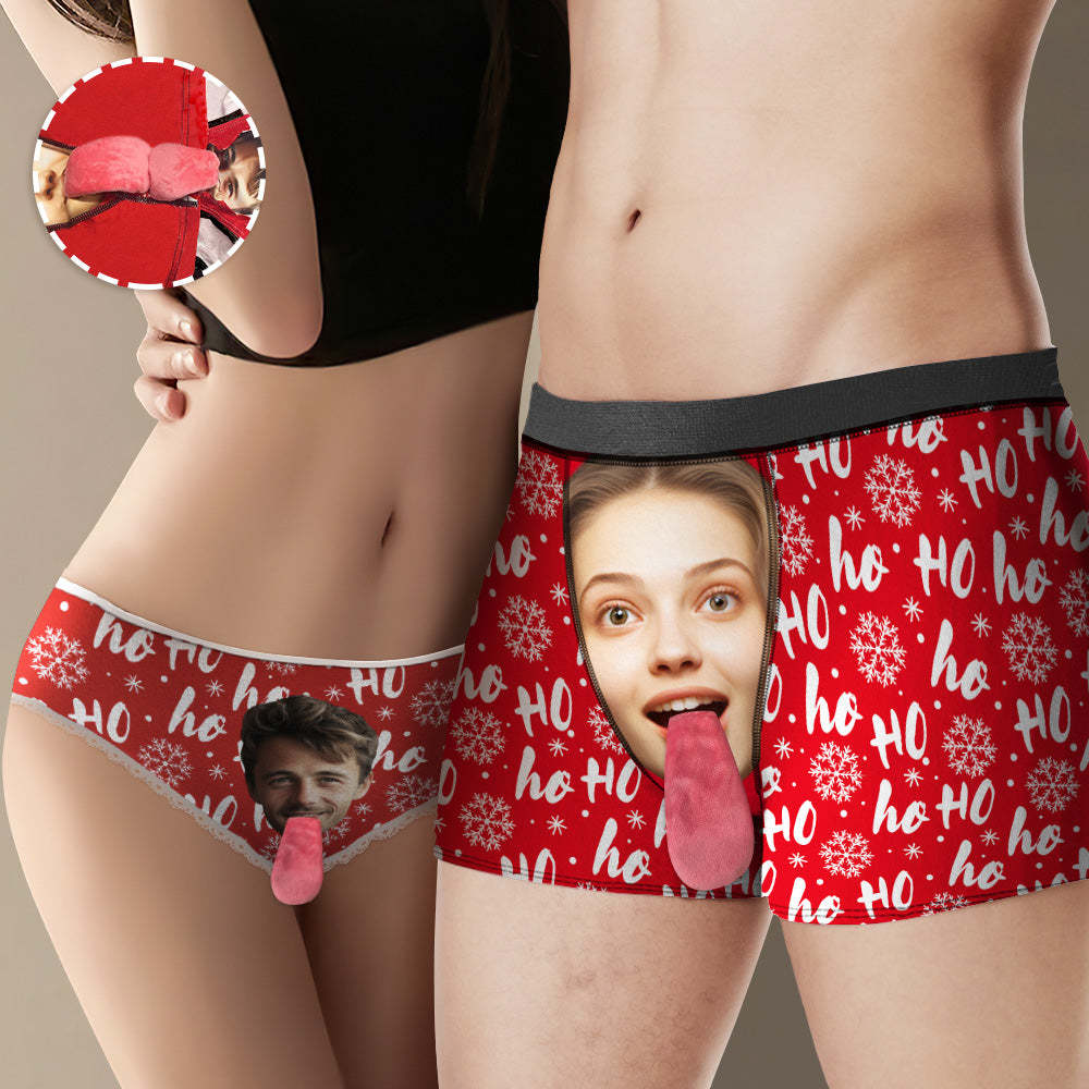 Benutzerdefinierte Gesichtsunterwäsche, Personalisierte Magnetische Zungenunterwäsche, Weihnachtsgeschenke Für Paare