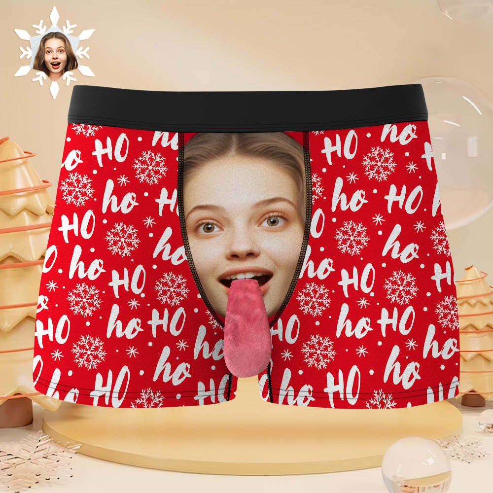 Benutzerdefinierte Gesichtsunterwäsche, Personalisierte Magnetische Zungenunterwäsche, Weihnachtsgeschenke Für Paare - DePhotoBoxer