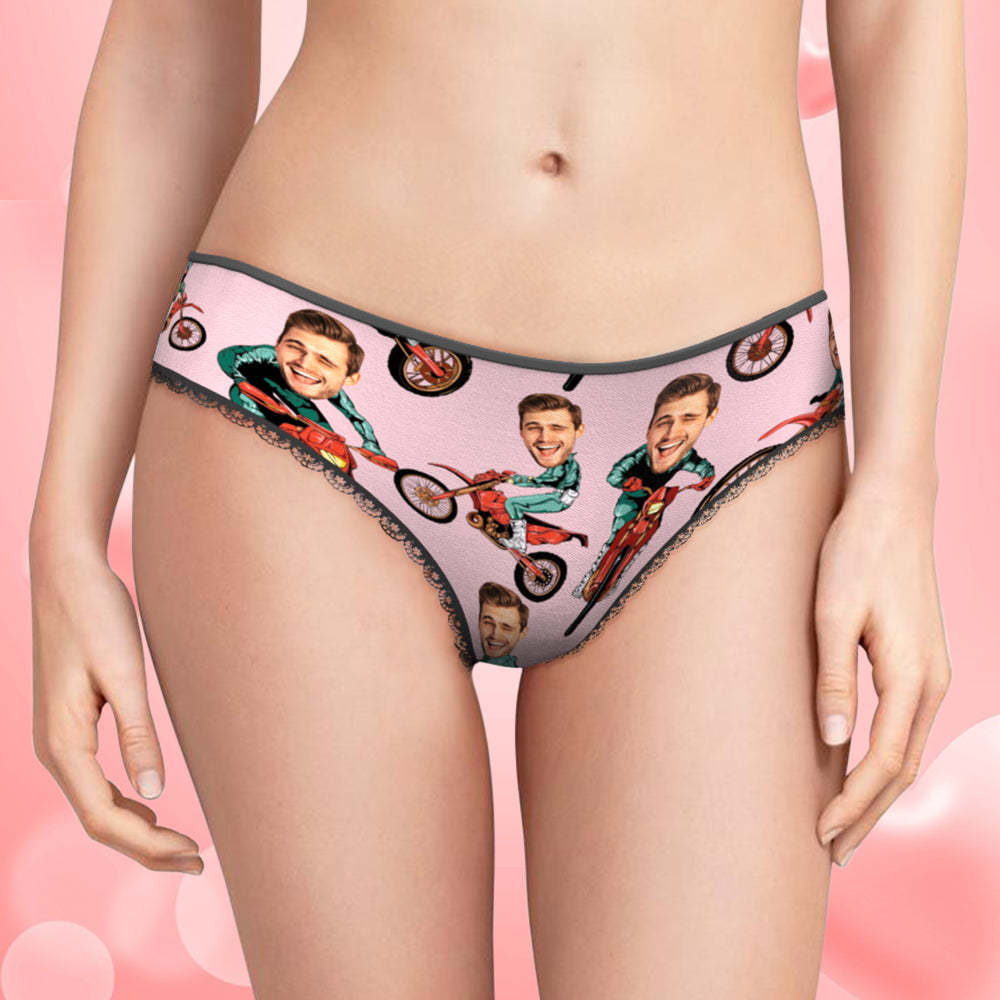 Benutzerdefiniertes Gesichtshöschen, Personalisiertes Foto, Damen-spitzenhöschen, Wenn Es Nass Ist, Zum Valentinstag Als Geschenk - DePhotoBoxer