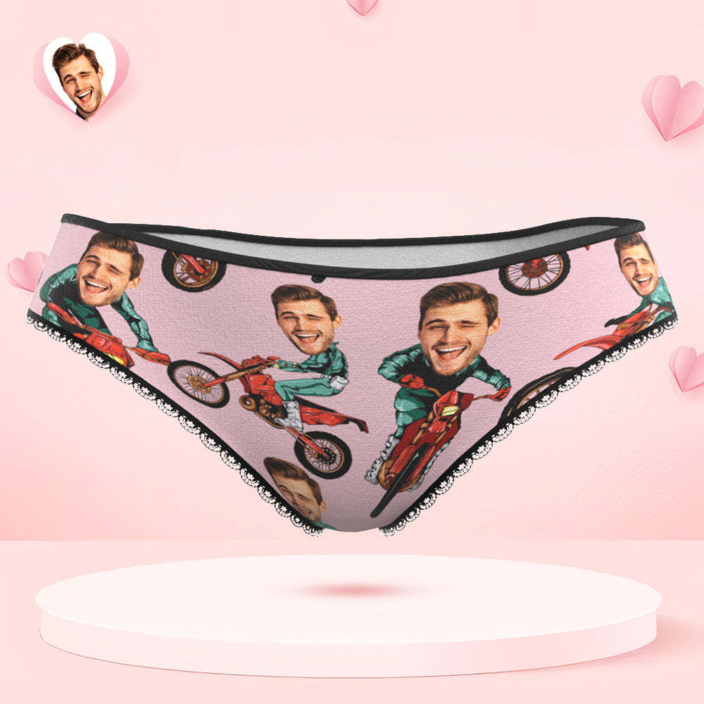 Benutzerdefiniertes Gesichtshöschen, Personalisiertes Foto, Damen-spitzenhöschen, Wenn Es Nass Ist, Zum Valentinstag Als Geschenk - DePhotoBoxer