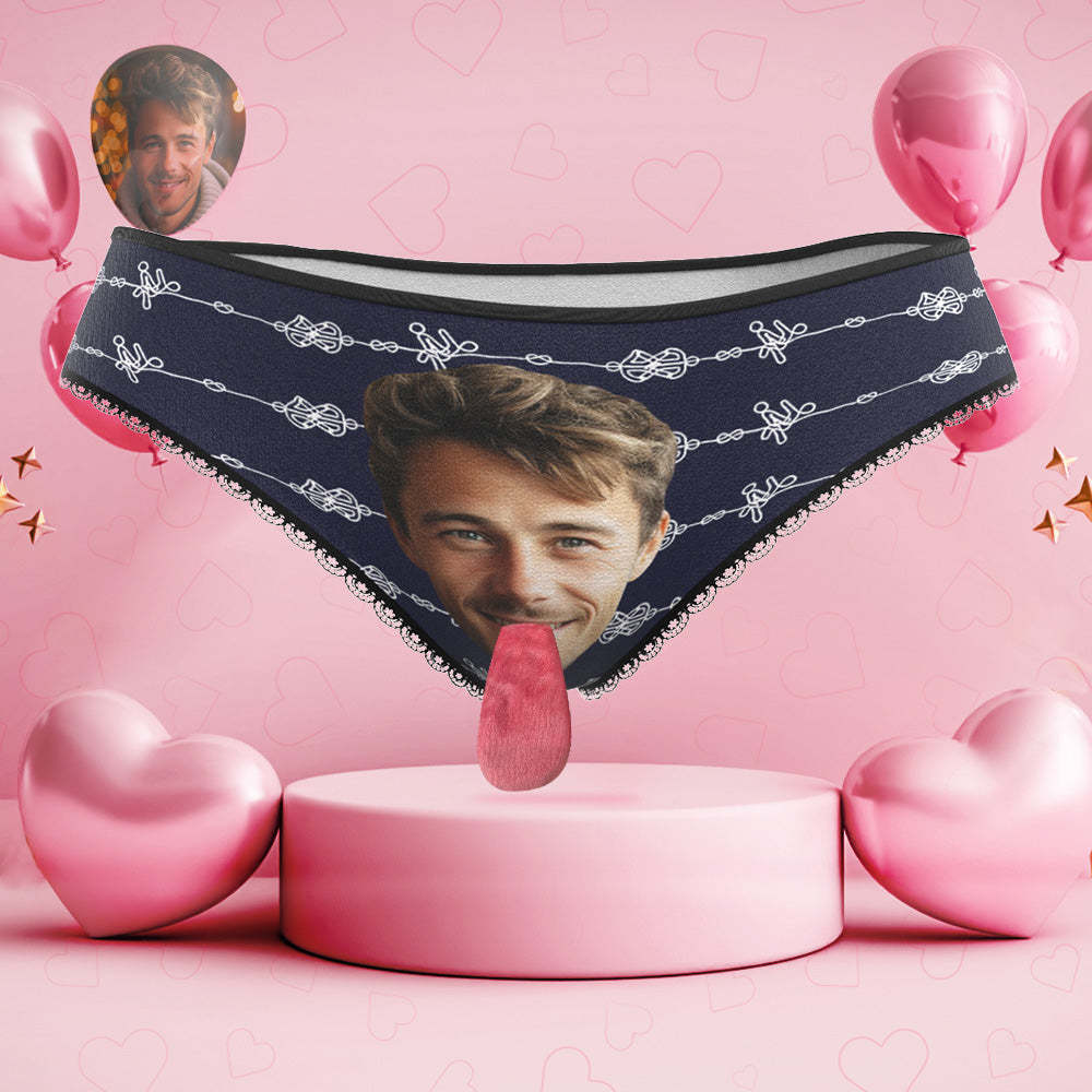 Benutzerdefinierte Gesichtsunterwäsche, Personalisierte Magnetische Zungenunterwäsche, Valentinstagsgeschenke - DePhotoBoxer