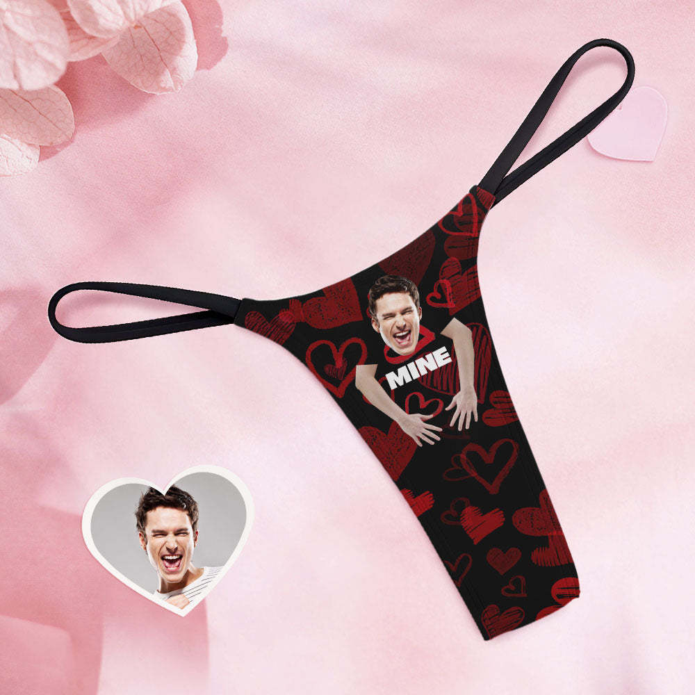 Custom Face Damen Tanga Tanga Valentinstag Geschenk-mine - DePhotoBoxer