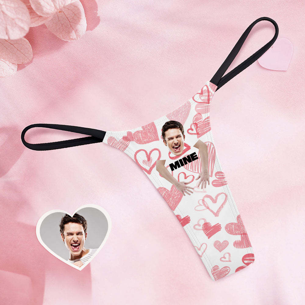 Custom Face Damen Tanga Tanga Valentinstag Geschenk-mine - DePhotoBoxer