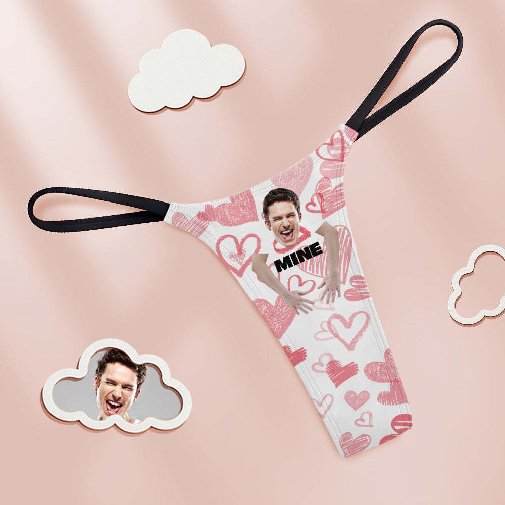 Custom Face Damen Tanga Tanga Valentinstag Geschenk-mine - DePhotoBoxer