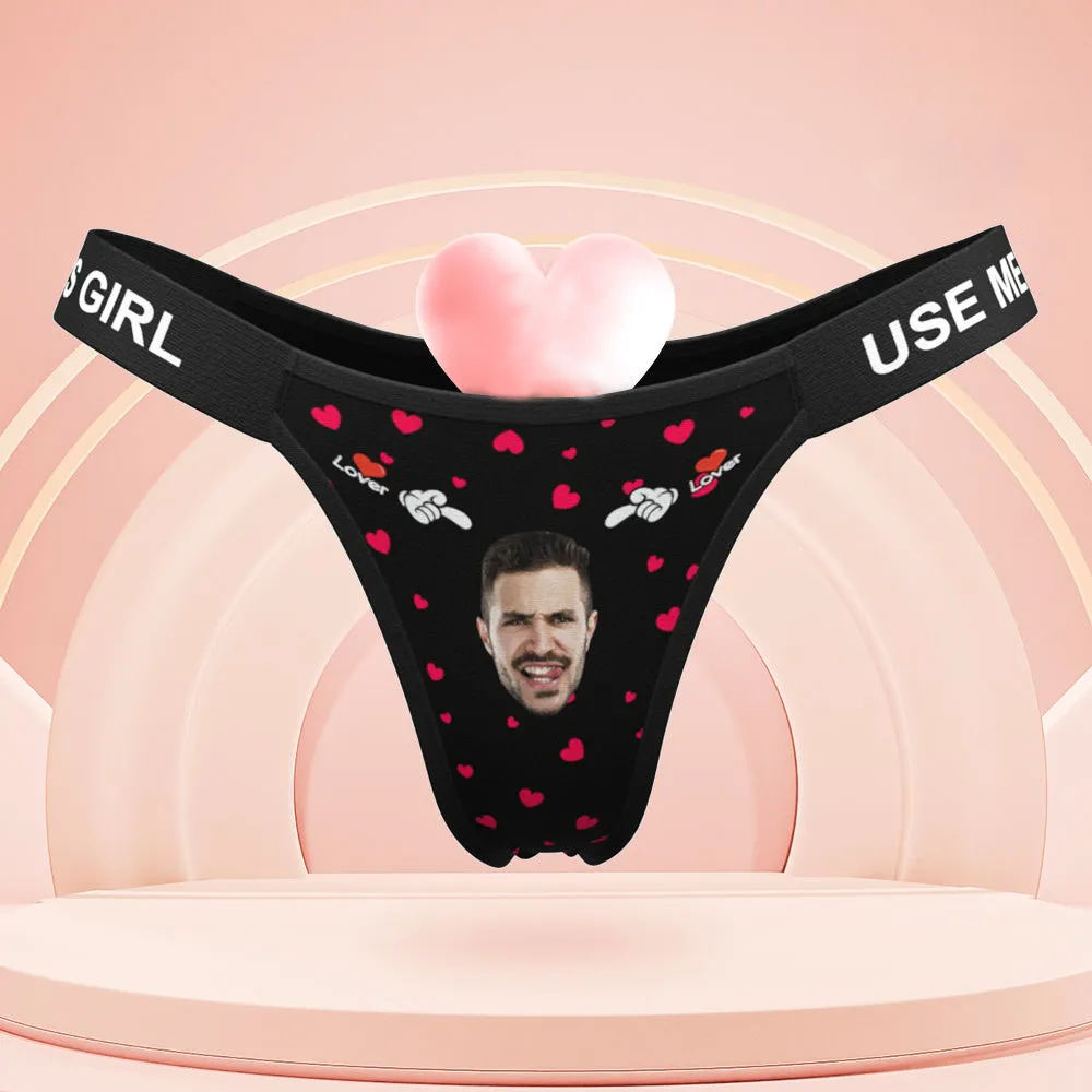 Personalisiertes Gesichtshöschen Im Liebhaber-stil, Personalisierter Bund, Gravierter Tanga, Freches Geschenk Für Sie