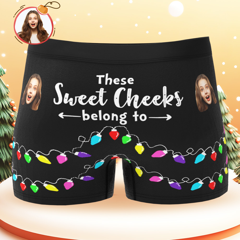 Benutzerdefinierte Gesichts-boxershorts, Personalisierte Unterwäsche, Weihnachtsgeschenk