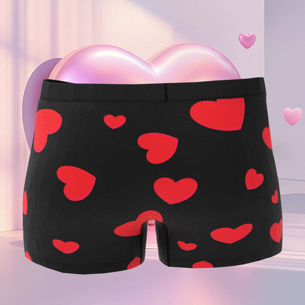 Maßgeschneiderte Valentinstag-boxershorts Für Damen In Gesichtsform. Valentinstagsgeschenk Für Den Freund - DePhotoBoxer