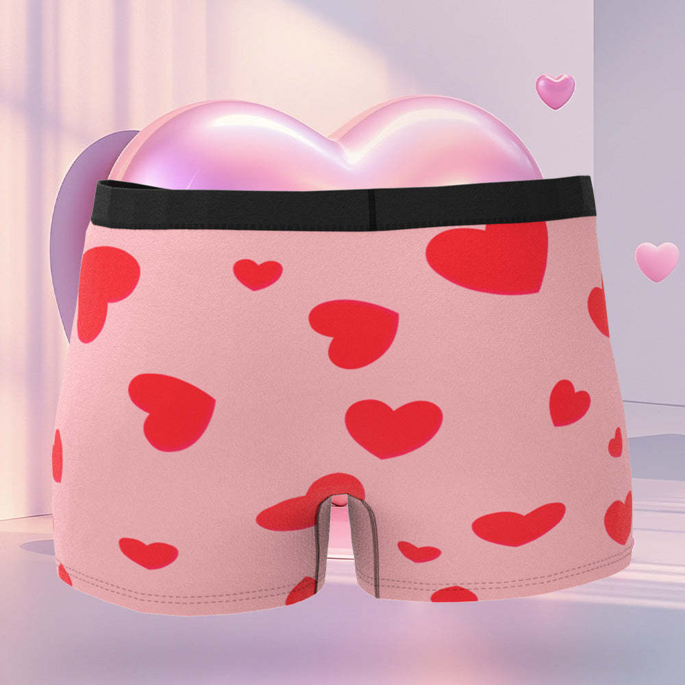 Maßgeschneiderte Valentinstag-boxershorts Für Damen In Gesichtsform. Valentinstagsgeschenk Für Den Freund - DePhotoBoxer