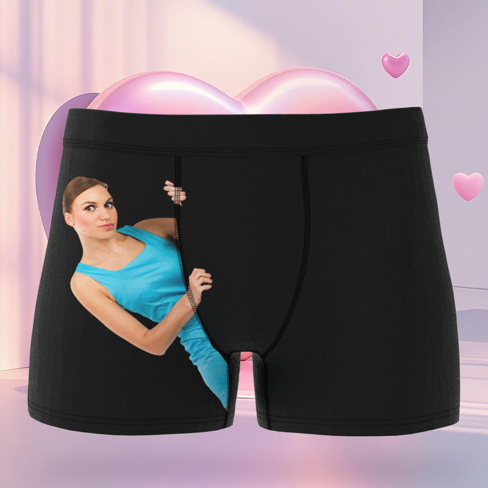 Kundenspezifische Valentinstag-boxershorts Mit Gesicht Für Frauen, Valentinstagsgeschenke Für Den Freund - DePhotoBoxer