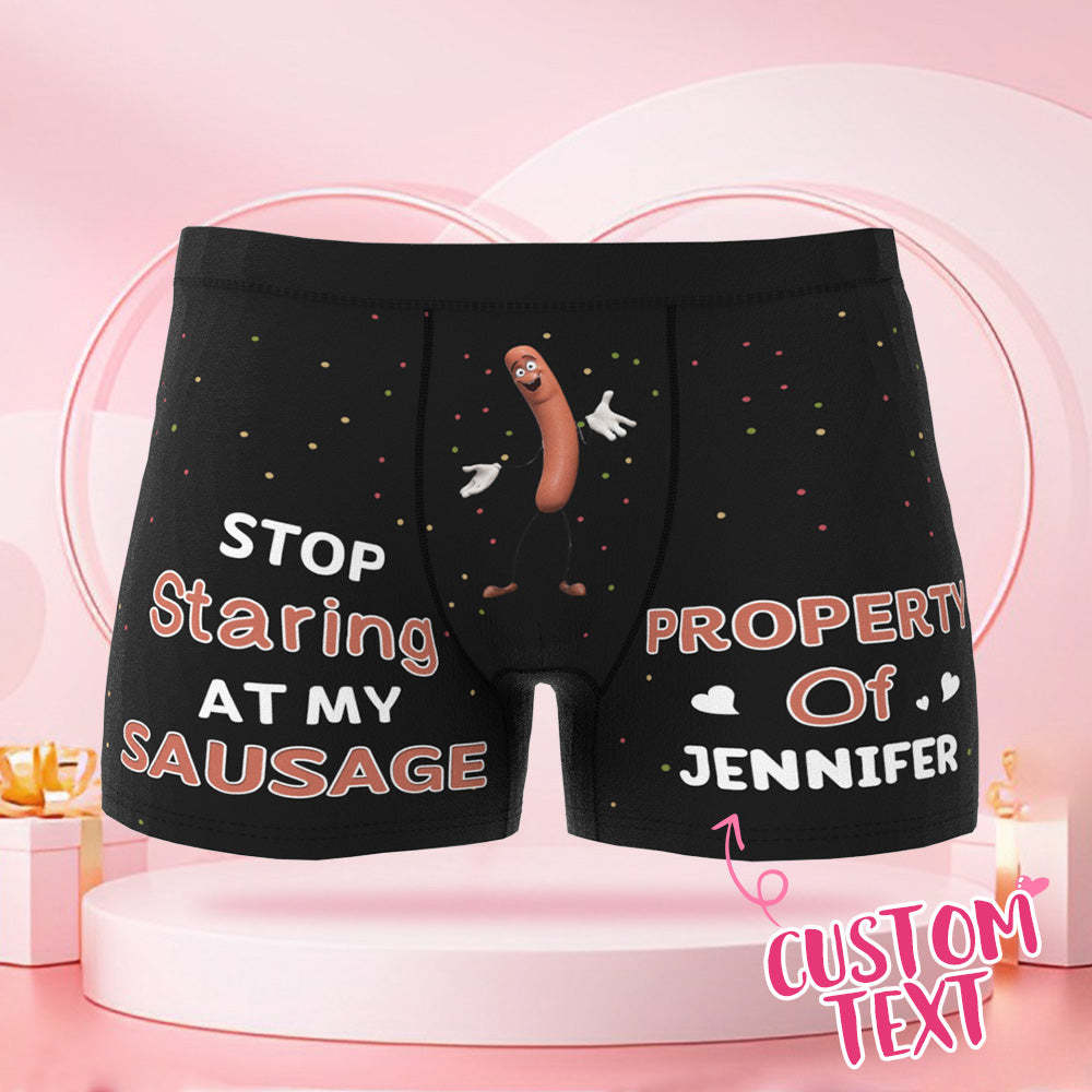 Individuell Bedruckte Boxershorts Mit Wurstmuster, Lustige Parodie, Valentinstagsgeschenk Für Freund - DePhotoBoxer