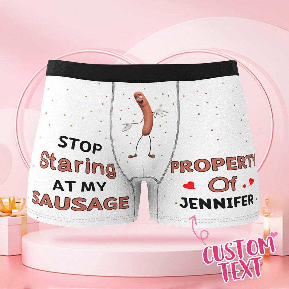 Individuell Bedruckte Boxershorts Mit Wurstmuster, Lustige Parodie, Valentinstagsgeschenk Für Freund - DePhotoBoxer