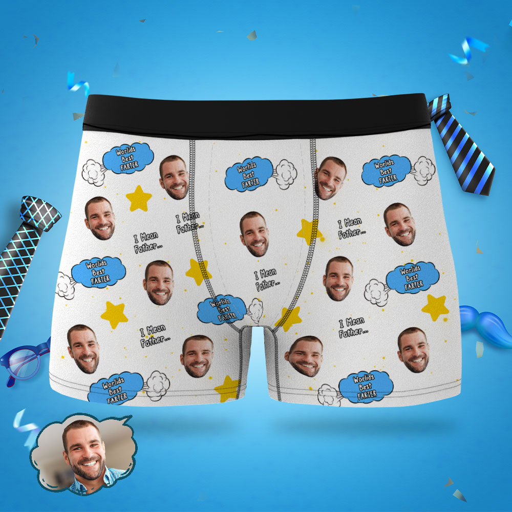 Benutzerdefinierte Fotos Männer Unterwäsche Benutzerdefinierte Foto Boxer Vatertag Geschenke Für Papa - DePhotoBoxer