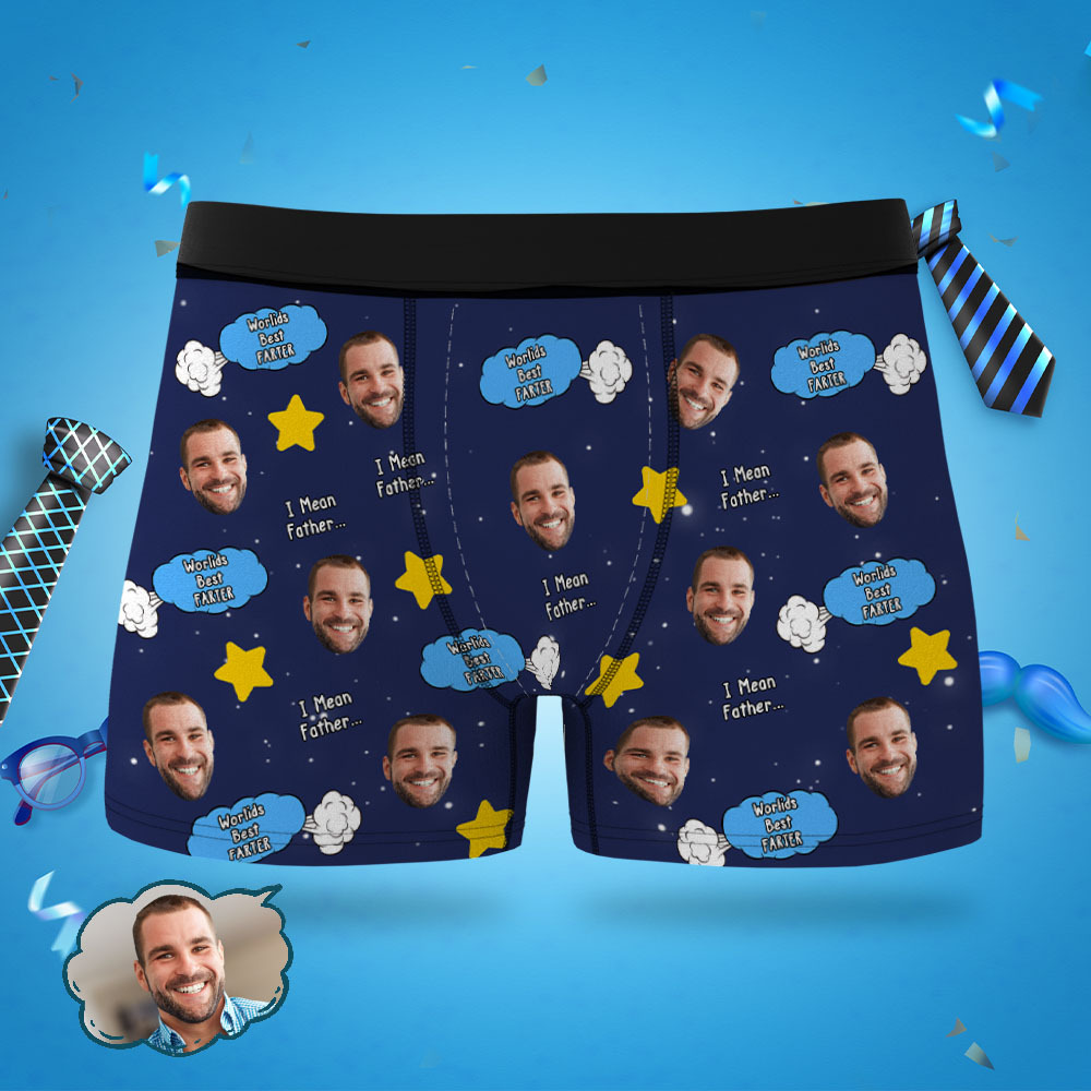 Benutzerdefinierte Fotos Männer Unterwäsche Benutzerdefinierte Foto Boxer Vatertag Geschenke Für Papa - DePhotoBoxer