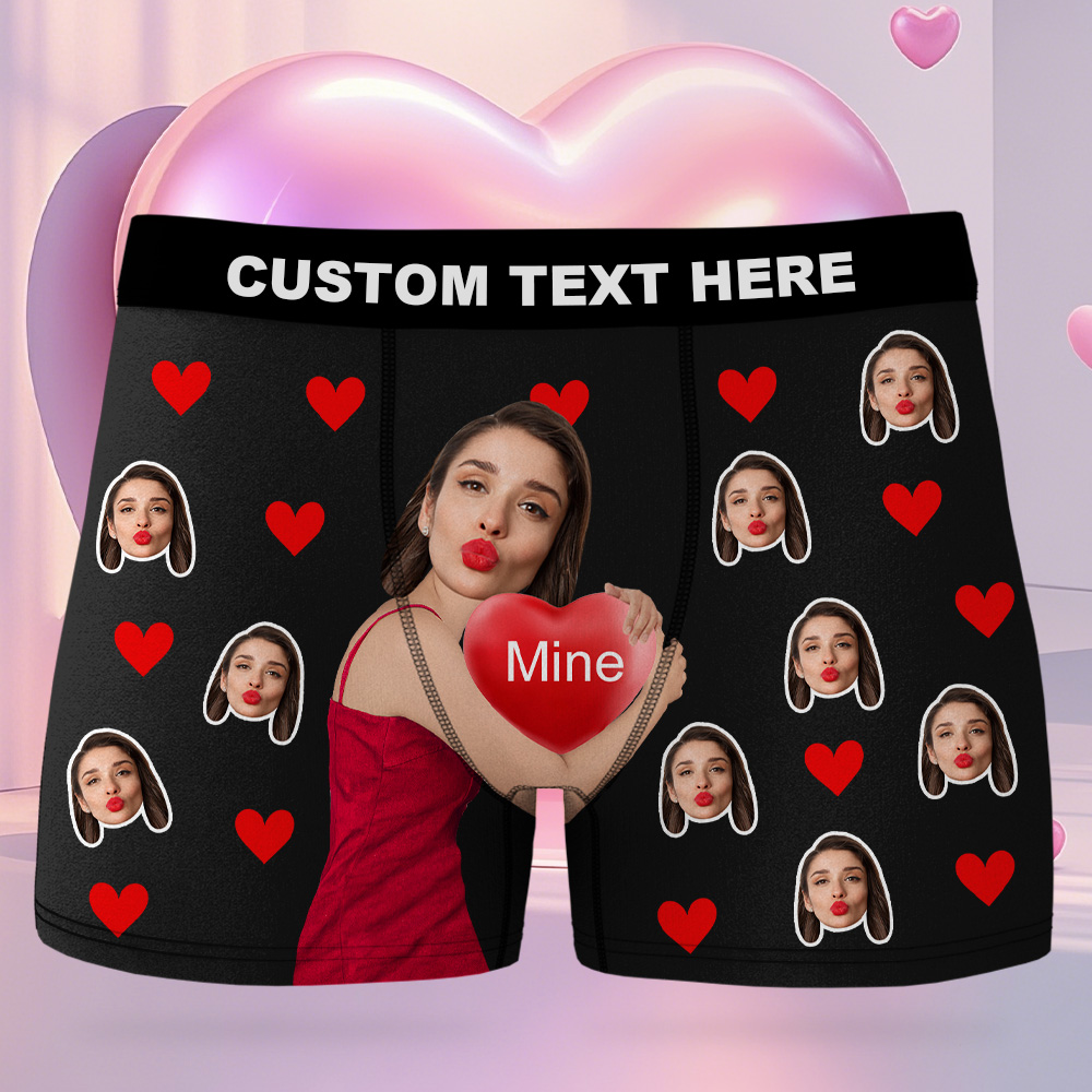 Personalisierte Gesichtsmann-unterwäsche, Individuelles Geschenk Zum Jahrestag, Geburtstag, Valentinstag Für Ihn, Freund