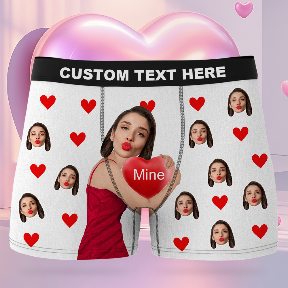 Personalisierte Gesichtsmann-unterwäsche, Individuelles Geschenk Zum Jahrestag, Geburtstag, Valentinstag Für Ihn, Freund - DePhotoBoxer