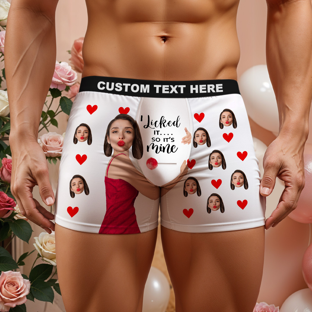 Personalisiertes Männer-boxer-bild Auf Boxershorts, Personalisiertes Jubiläums-, Geburtstags-, Valentinstagsgeschenk Für Ihn, Freund - DePhotoBoxer