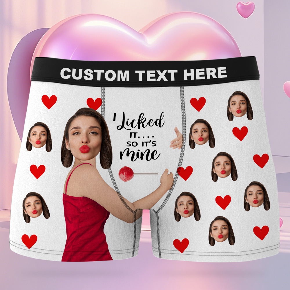 Personalisiertes Männer-boxer-bild Auf Boxershorts, Personalisiertes Jubiläums-, Geburtstags-, Valentinstagsgeschenk Für Ihn, Freund
