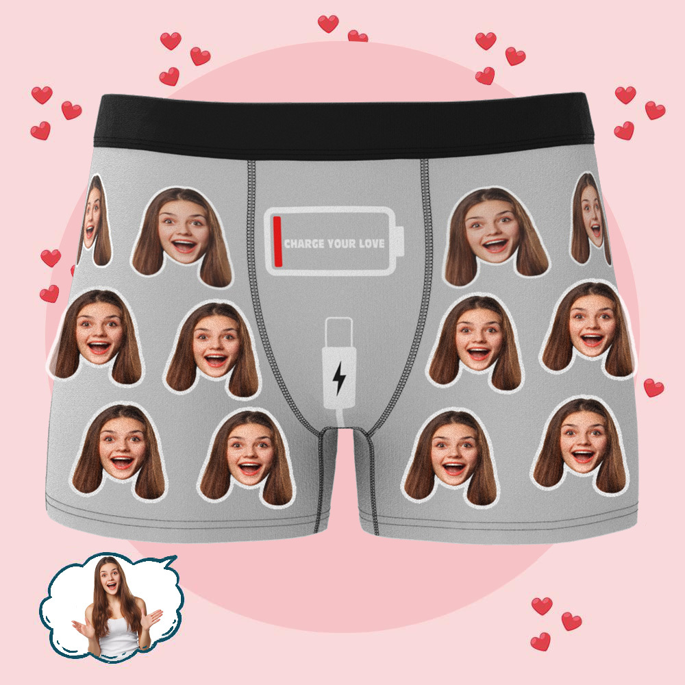 Personalisierte Unterwäsche Für Männer Mit Individuellem Gesicht, Personalisiertes Geschenk Für Den Besonderen Anlass Des Freundes - DePhotoBoxer