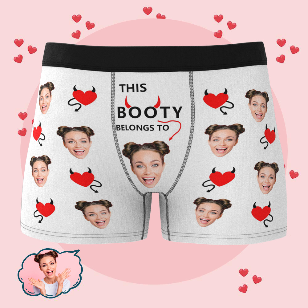 Benutzerdefinierter Gesichts-boxer Für Männer, Personalisierte Unterwäsche, Geschenk Für Freund, Ehemann, Jahrestag, Geburtstag - DePhotoBoxer