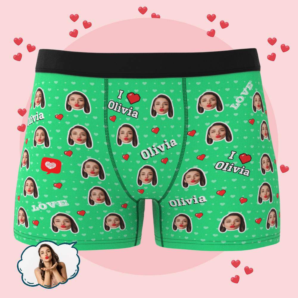 Personalisierte Herrenunterwäsche Mit Bild, Benutzerdefinierte Gesichtsunterwäsche Für Männer, Geburtstagsgeschenke Für Den Liebhaber - DePhotoBoxer