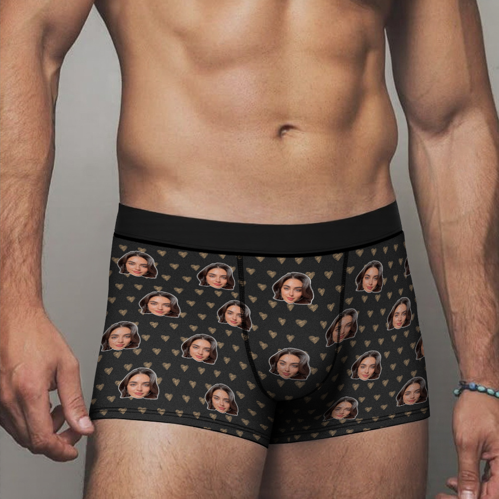 Benutzerdefinierte Herren-boxershorts Mit Foto, Personalisierte Gesichtsunterwäsche, Geschenk Für Ihn, Fotogeschenke Für Den Liebhaber - DePhotoBoxer