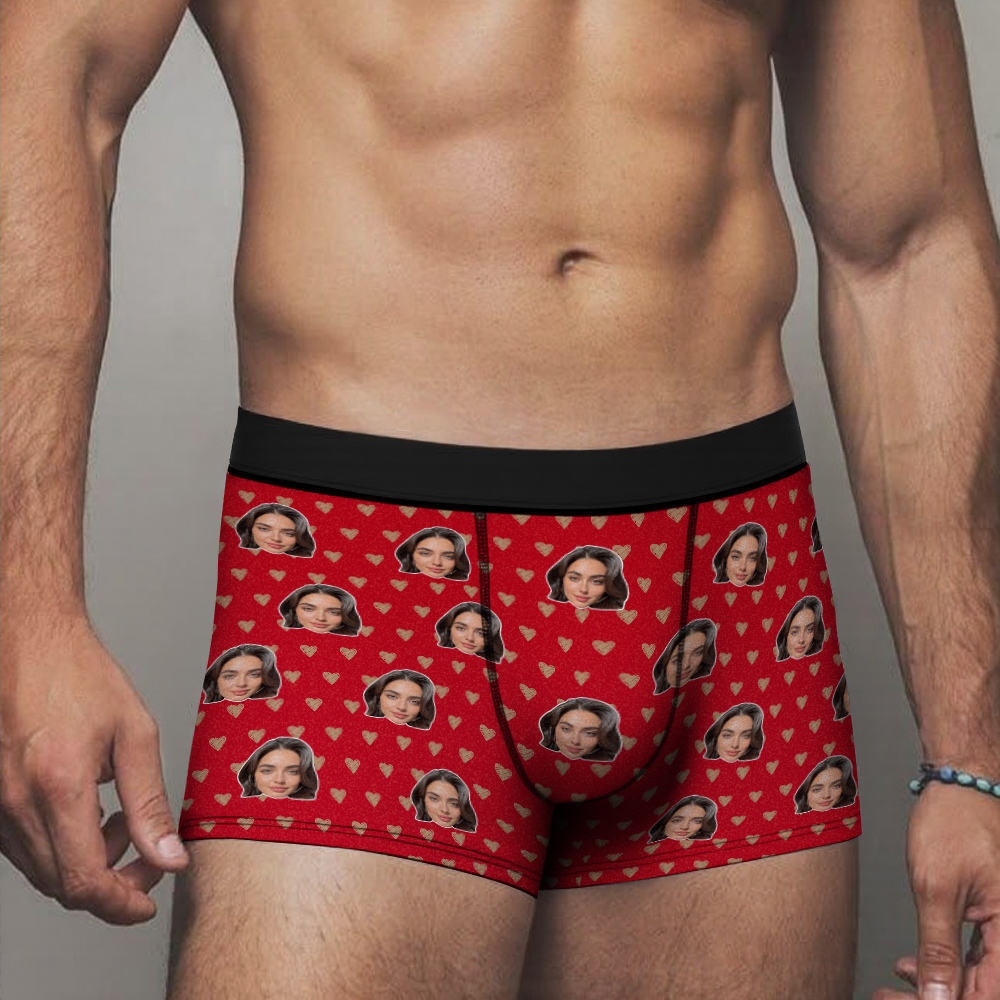 Benutzerdefinierte Herren-boxershorts Mit Foto, Personalisierte Gesichtsunterwäsche, Geschenk Für Ihn, Fotogeschenke Für Den Liebhaber - DePhotoBoxer