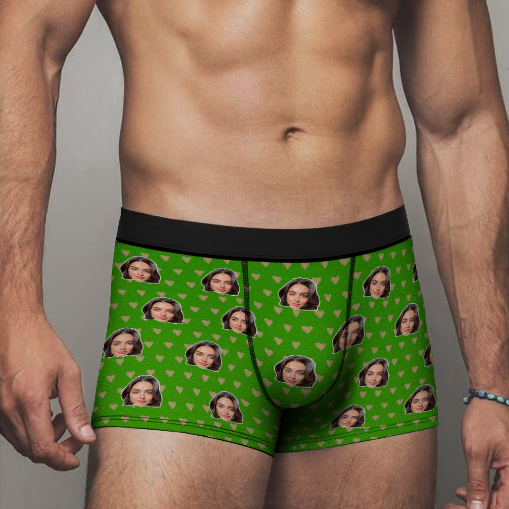 Benutzerdefinierte Herren-boxershorts Mit Foto, Personalisierte Gesichtsunterwäsche, Geschenk Für Ihn, Fotogeschenke Für Den Liebhaber - DePhotoBoxer