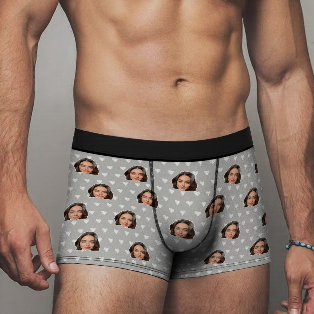 Benutzerdefinierte Herren-boxershorts Mit Foto, Personalisierte Gesichtsunterwäsche, Geschenk Für Ihn, Fotogeschenke Für Den Liebhaber - DePhotoBoxer