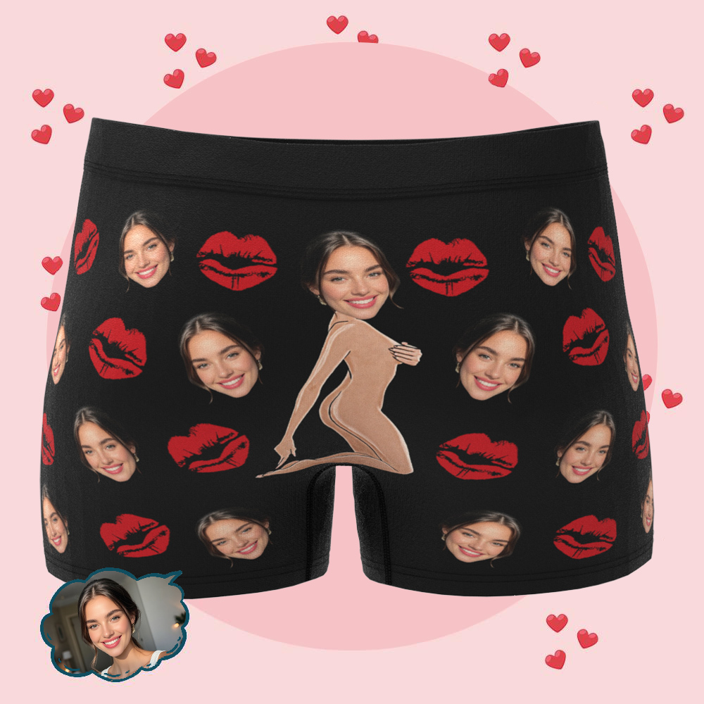 Personalisierte Boxershorts Mit Gesicht Für Ehemann/freund, Personalisierte Boxershorts, Gesichtsunterwäsche, Unterwäsche Mit Foto, Jahrestags-/geburtstagsgeschenk Für Ihn - DePhotoBoxer