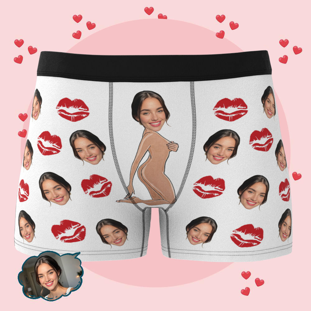 Personalisierte Boxershorts Mit Gesicht Für Ehemann/freund, Personalisierte Boxershorts, Gesichtsunterwäsche, Unterwäsche Mit Foto, Jahrestags-/geburtstagsgeschenk Für Ihn - DePhotoBoxer