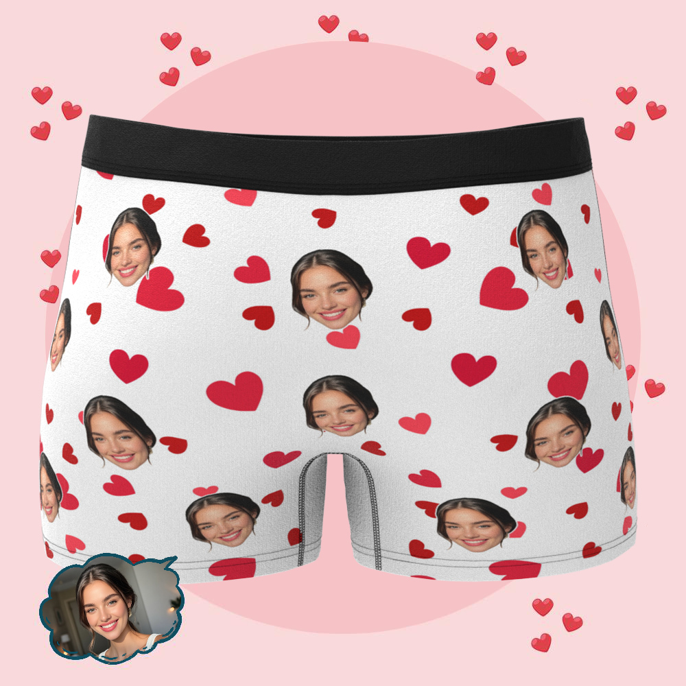 Personalisierte Boxershorts Mit Gesichtern, Valentinstagsgeschenk Für Ehemann/freund, Geschenk Für Ihn Zum Jahrestag/weihnachten, Vatertagsgeschenk - DePhotoBoxer